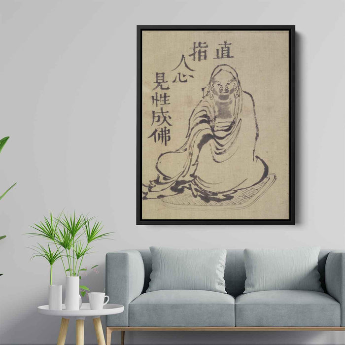 Sketch of Daruma by Katsushika Hokusai - Canvas Artwork