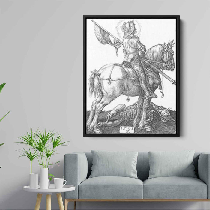 St George on Horseback (1505) by Albrecht Durer - Canvas Artwork