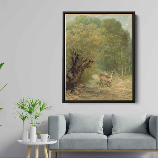 The Hunted Deer, Spring by Gustave Courbet - Canvas Artwork