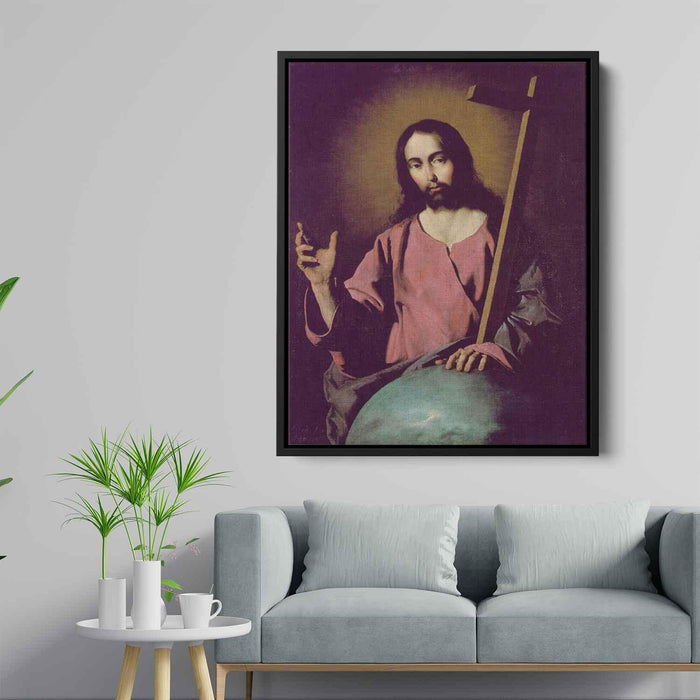 The Savior Blessing (1638) by Francisco de Zurbaran - Canvas Artwork