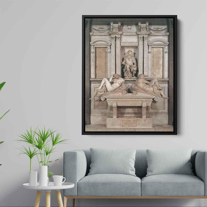 Tomb of Giuliano de Medici (1533) by Michelangelo - Canvas Artwork