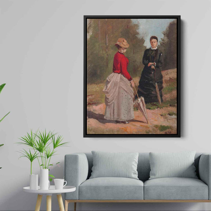 Two female figures by Ivan Shishkin - Canvas Artwork