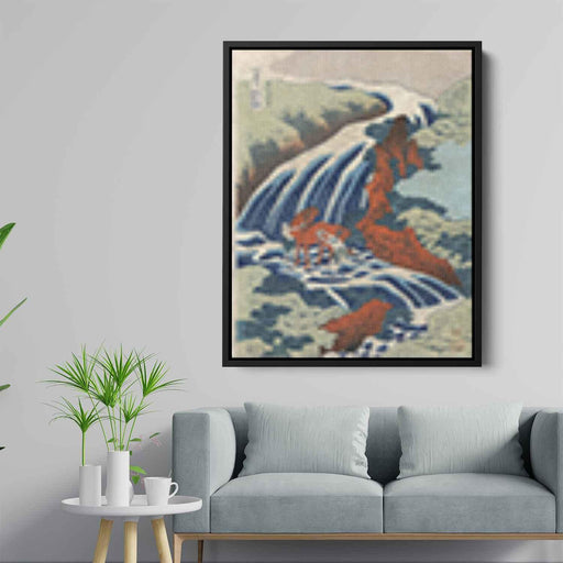 Waterfall at Yoshino in Washū by Katsushika Hokusai - Canvas Artwork