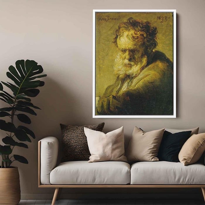 A Bust of an Old Man (1633) by Rembrandt - Canvas Artwork