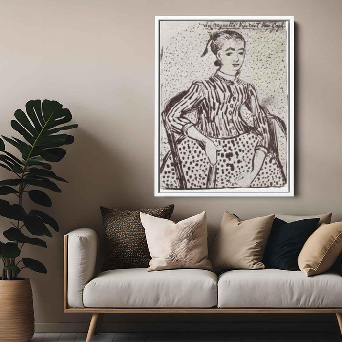 A mousmé, sitting by Vincent van Gogh - Canvas Artwork