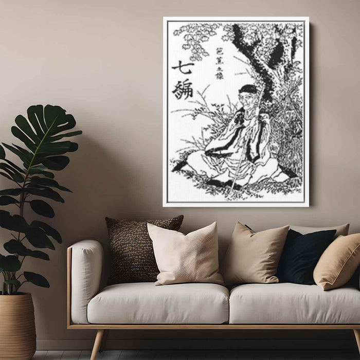 Basho by Hokusai by Katsushika Hokusai - Canvas Artwork