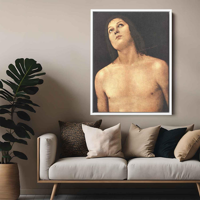 Bust of St. Sebastian (1494) by Pietro Perugino - Canvas Artwork