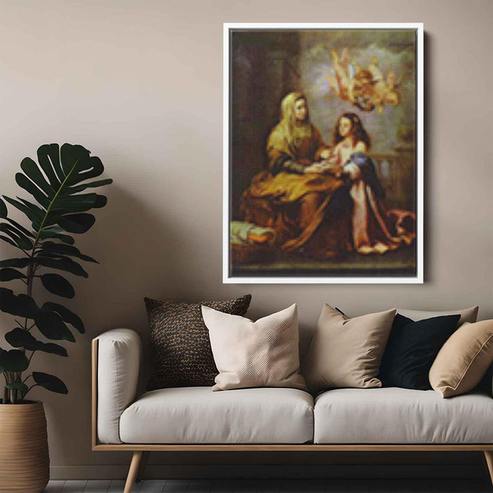 Childhood of Virgin (1665) by Bartolome Esteban Murillo - Canvas Artwork