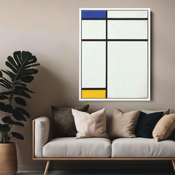 Composition III with Blue, Yellow and White by Piet Mondrian - Canvas Artwork