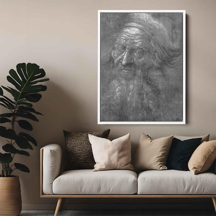 Head of an old man (1521) by Albrecht Durer - Canvas Artwork