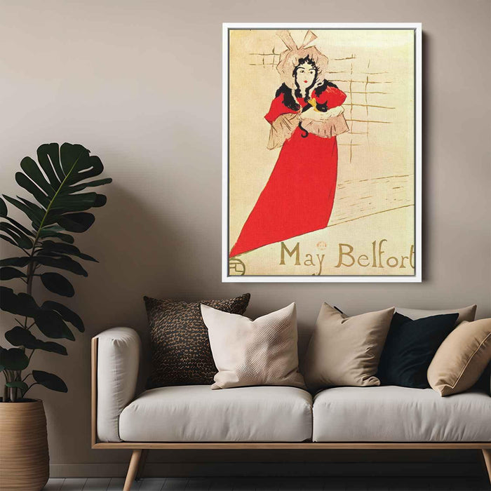 Jardin de Paris, May Belfort, Plakat by Henri de Toulouse-Lautrec - Canvas Artwork