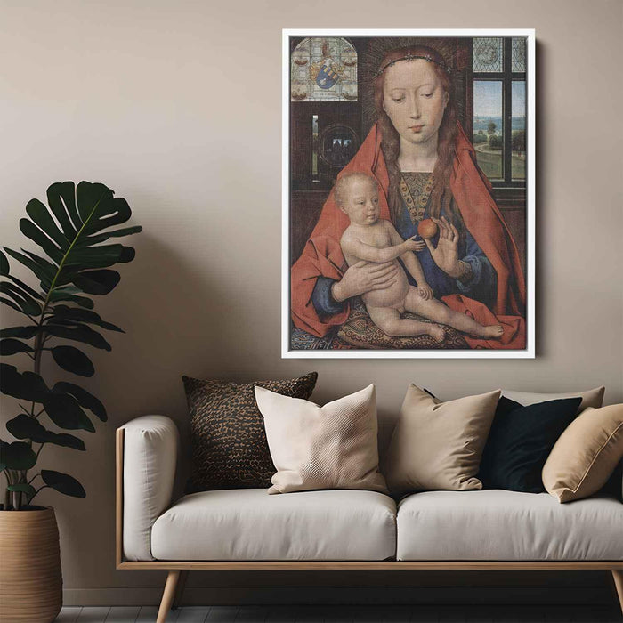 Madonna and Child, from The Diptych of Maerten van Nieuwenhove by Hans Memling - Canvas Artwork