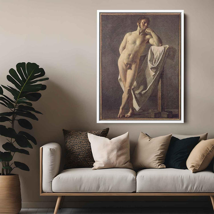 Male nude (1801) by Jean Auguste Dominique Ingres - Canvas Artwork