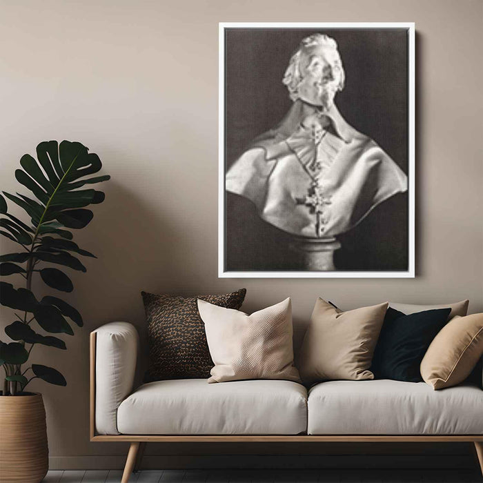 Portrait Bust of Cardinal Richelieu (1641) by Gian Lorenzo Bernini - Canvas Artwork