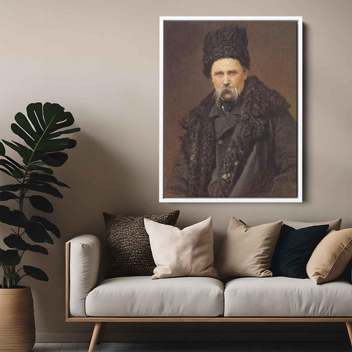 Portrait of a poet and artist Taras Shevchenko (1871) by Ivan Kramskoy - Canvas Artwork
