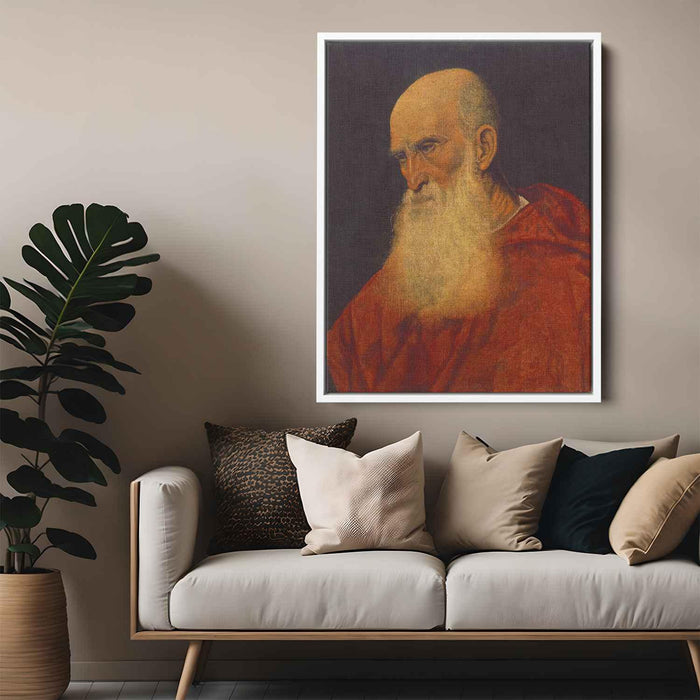 Portrait of an Old Man (Pietro Cardinal Bembo) (1546) by Titian - Canvas Artwork