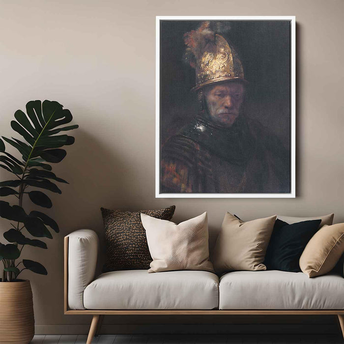 Man in a Golden Helmet (1650) by Rembrandt - Canvas Artwork