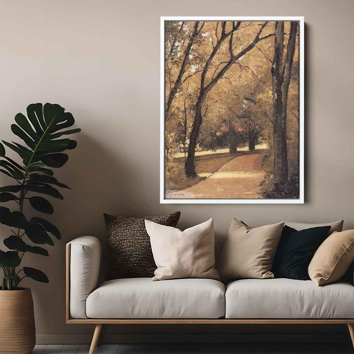 Yerres, Path Through the Old Growth Woods in the Park by Gustave Caillebotte - Canvas Artwork