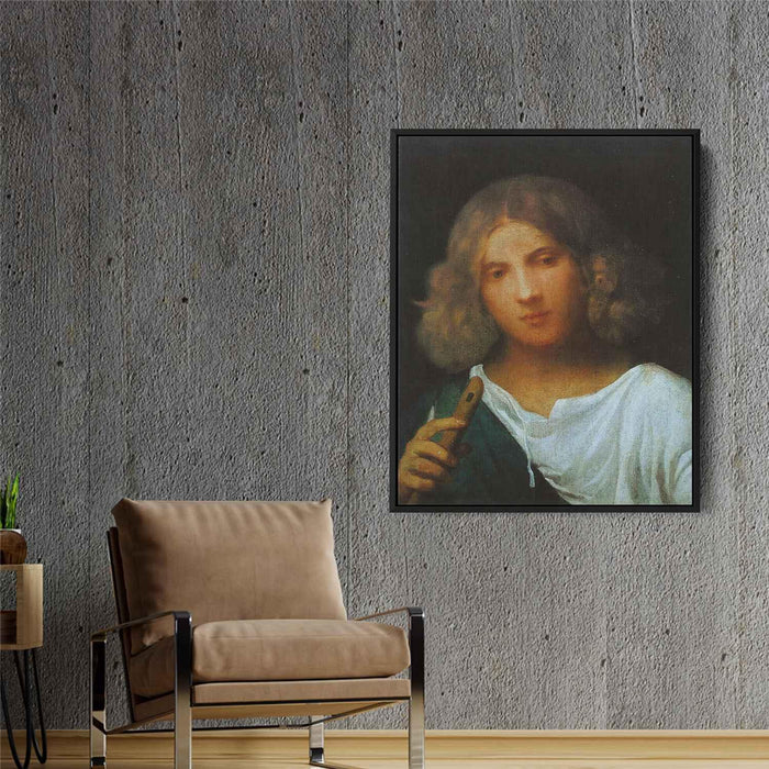 Boy with flute (1508) by Giorgione - Canvas Artwork