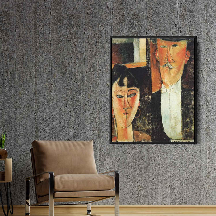 Bride and Groom (The Couple) (1915) by Amedeo Modigliani - Canvas Artwork