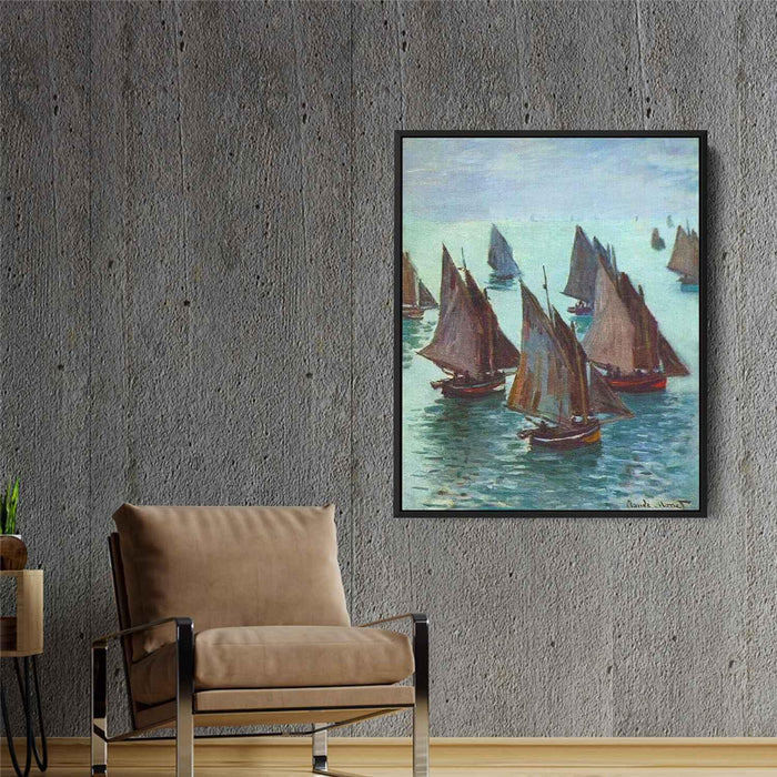 Fishing Boats, Calm Sea by Claude Monet - Canvas Artwork