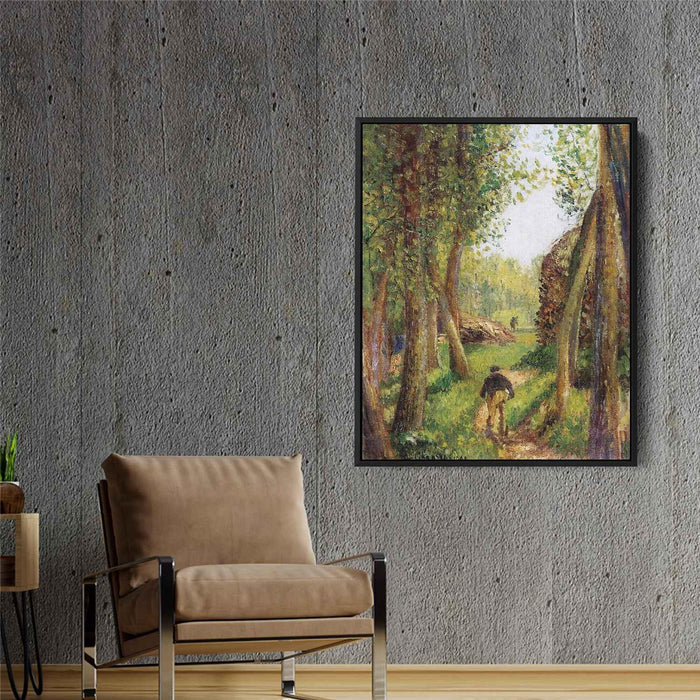 Forest scene with two figures by Camille Pissarro - Canvas Artwork