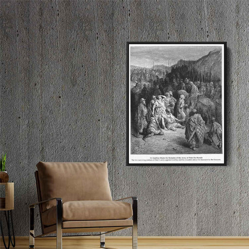 Godfrey Meets the Remains of the Army of Peter the Hermit by Gustave Dore - Canvas Artwork