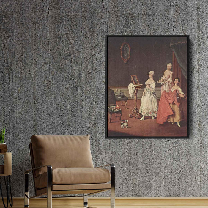 Lady at her Toilette by Pietro Longhi - Canvas Artwork