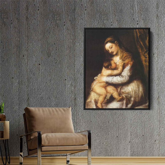 Madonna and Child (1570) by Titian - Canvas Artwork
