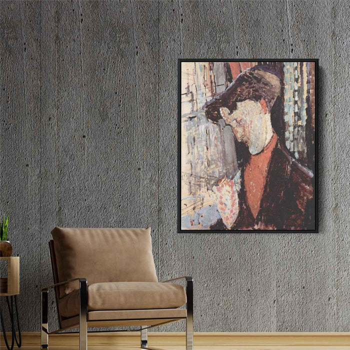 Portrait of Frank Haviland Burty (1914) by Amedeo Modigliani - Canvas Artwork