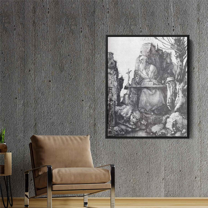 St. Jerome By The Pollard Willow (1512) by Albrecht Durer - Canvas Artwork