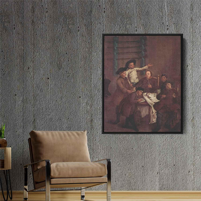 The Hunters Drawing Numbers by Pietro Longhi - Canvas Artwork