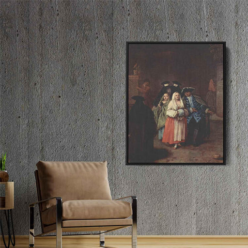 The `New World' by Pietro Longhi - Canvas Artwork