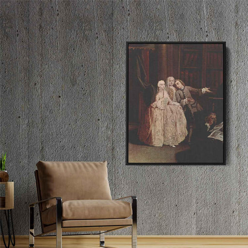 Visit to a library by Pietro Longhi - Canvas Artwork