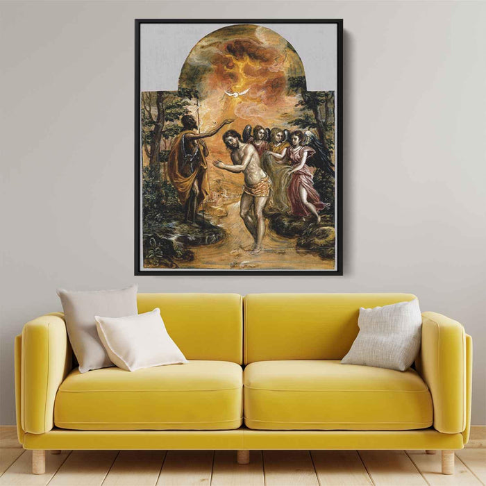 Baptism of Christ (1568) by El Greco - Canvas Artwork