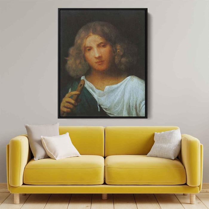 Boy with flute (1508) by Giorgione - Canvas Artwork