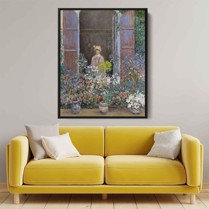 Camille Monet at the Window, Argentuile by Claude Monet - Canvas Artwork