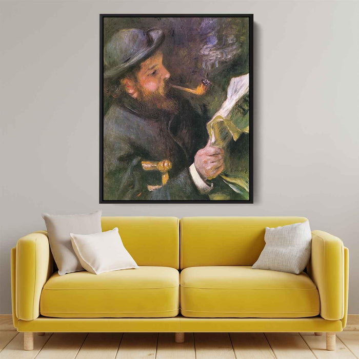 Claude Monet Reading (1872) by Pierre-Auguste Renoir - Canvas Artwork