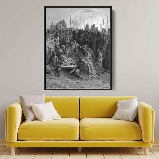 Death of Baldwin I the Latin King of Jerusalem (1877) by Gustave Dore - Canvas Artwork