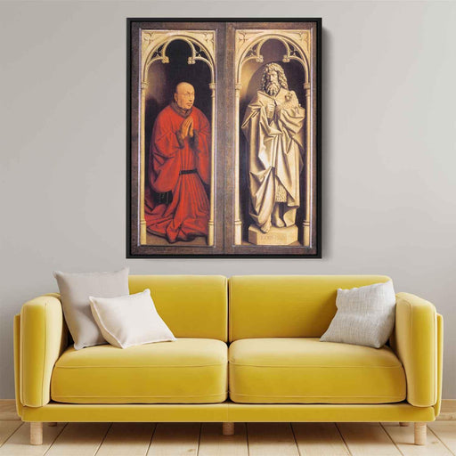 Donor and St. John the Baptist (1432) by Jan van Eyck - Canvas Artwork