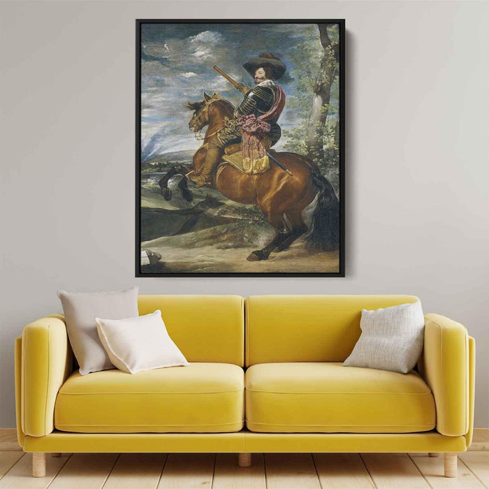 Equestrian Portrait of Don Gaspar de GuzmanCount Duke of Olivares (1634) by Diego Velazquez - Canvas Artwork