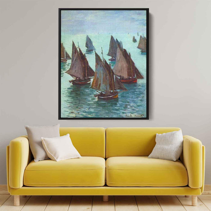 Fishing Boats, Calm Sea by Claude Monet - Canvas Artwork