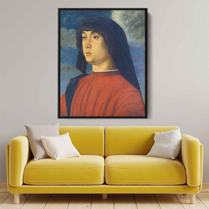 Portrait of a Young Man in Red (1490) by Giovanni Bellini - Canvas Artwork