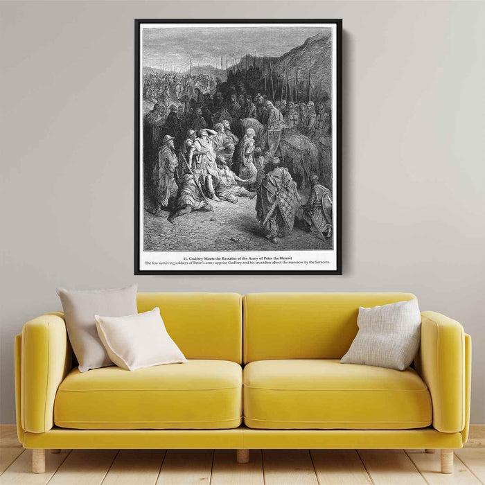 Godfrey Meets the Remains of the Army of Peter the Hermit by Gustave Dore - Canvas Artwork