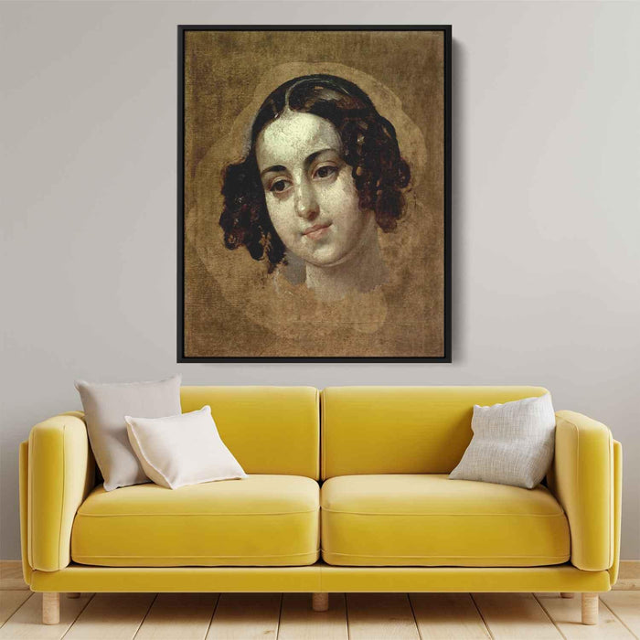 Head a girl by Karl Bryullov - Canvas Artwork