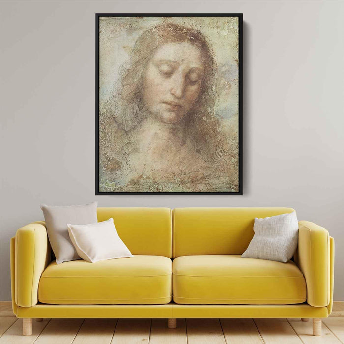 Head of Christ (1495) by Leonardo da Vinci - Canvas Artwork