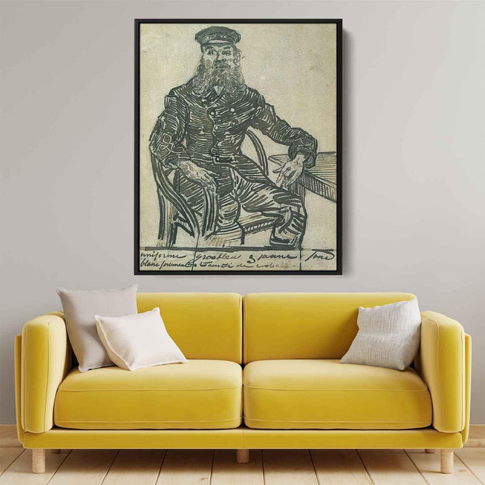 Joseph Roulin, Sitting in a Cane Chair, Three-Quarter-Length by Vincent van Gogh - Canvas Artwork