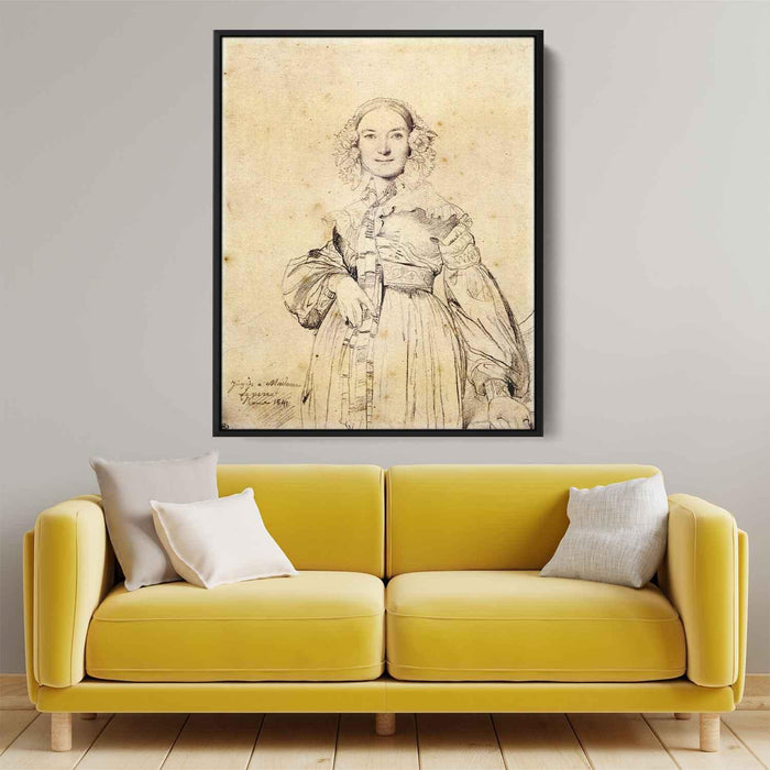 Madame Jean Auguste Dominique Ingres, born Madeleine Chapelle by Jean Auguste Dominique Ingres - Canvas Artwork