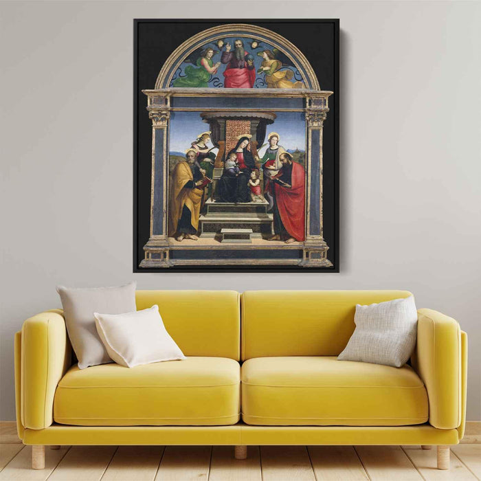 Madonna and Child Enthroned with Saints (1505) by Raphael - Canvas Artwork