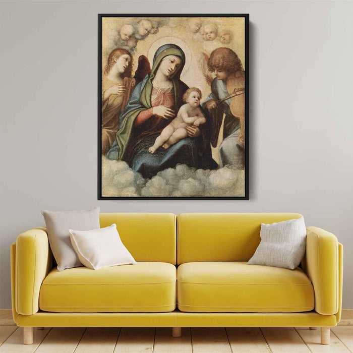 Madonna and Child with Angels (1515) by Correggio - Canvas Artwork